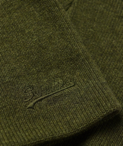 Essential Logo Knitted Beanie - Deep Army Green