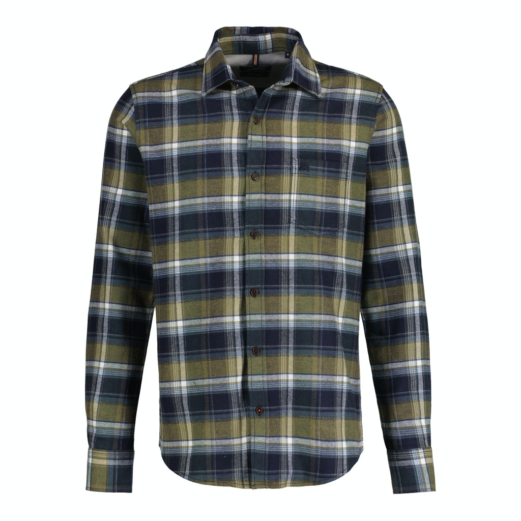 Green Flannel Check Shirt