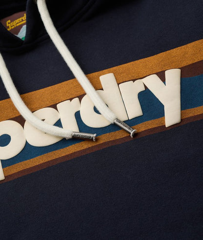 Retro Stripe Logo Hoodie