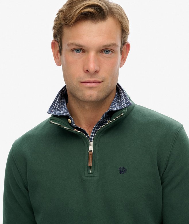 Preppy SD Co Half Zip - Enamel Green