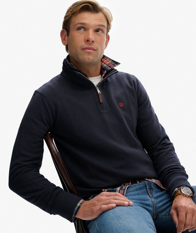 Preppy SD Co Half Zip - Super Dark Navy