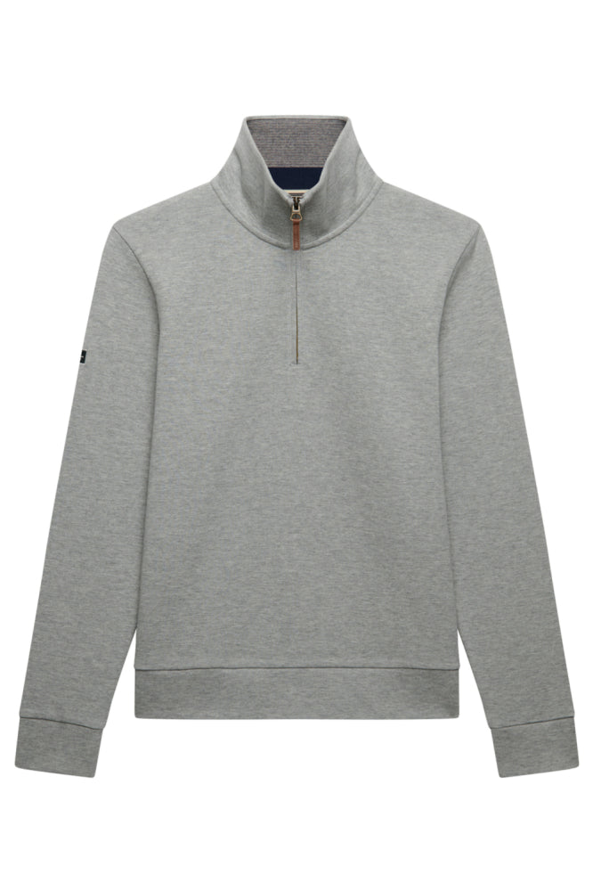 Essential Pique Half Zip - Grey Marl
