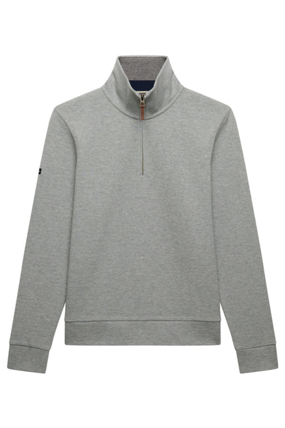 Essential Pique Half Zip - Grey Marl