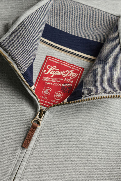 Essential Pique Half Zip - Grey Marl
