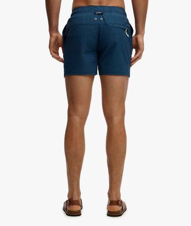 Seer Sucker 15-inch Swim Shorts - Atlantic Navy Blue