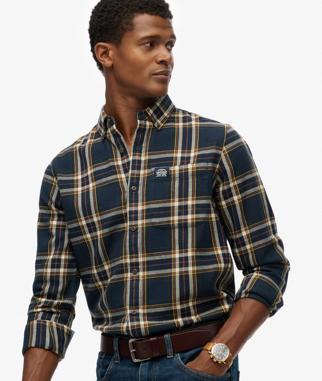 Long Sleeve Lumber Jack Shirt - Navy