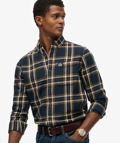 Long Sleeve Lumber Jack Shirt - Navy