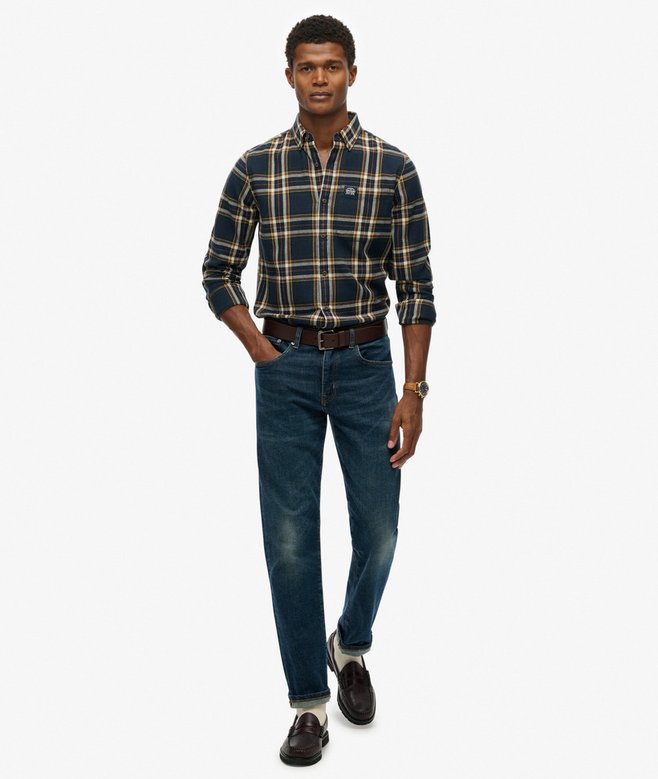 Long Sleeve Lumber Jack Shirt - Navy