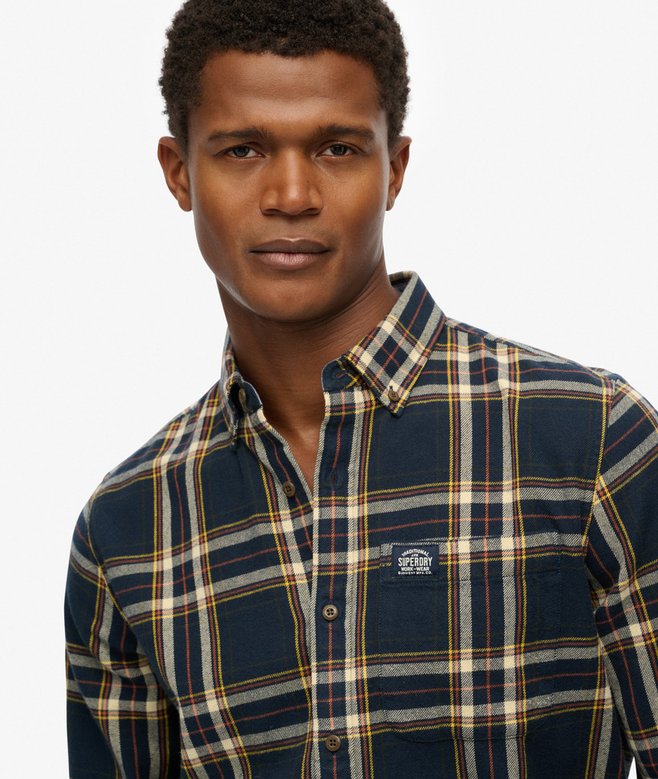 Long Sleeve Lumber Jack Shirt - Navy