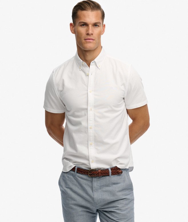 Preppy Oxford Short Sleeve Shirt - Optic White