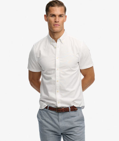 Preppy Oxford Short Sleeve Shirt - Optic White