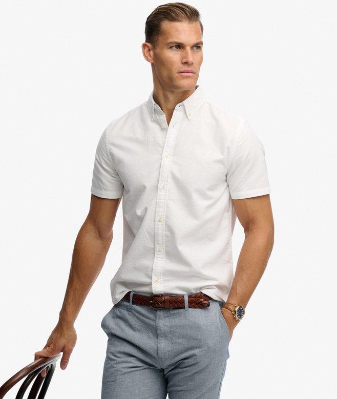 Preppy Oxford Short Sleeve Shirt - Optic White
