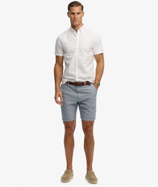 Preppy Oxford Short Sleeve Shirt - Optic White