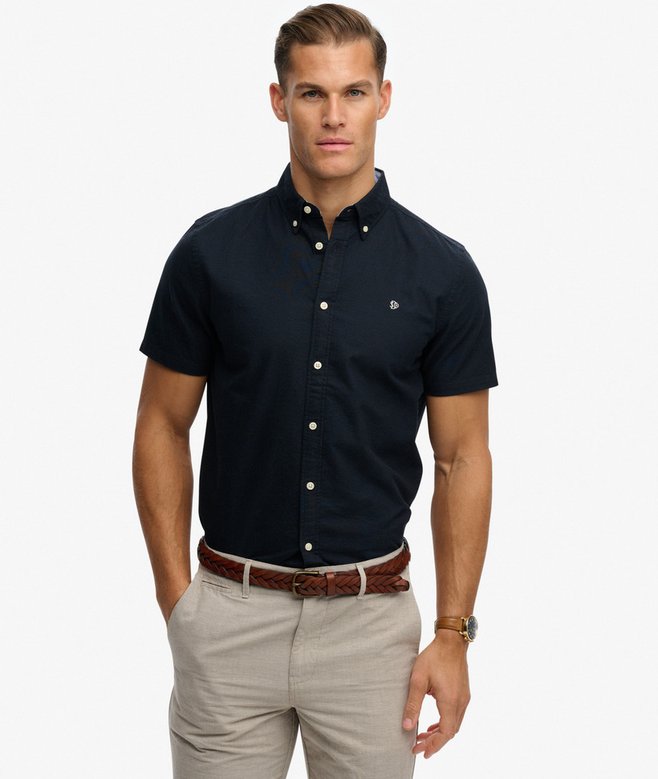 Preppy Oxford Short Sleeve Shirt - Eclipse Navy