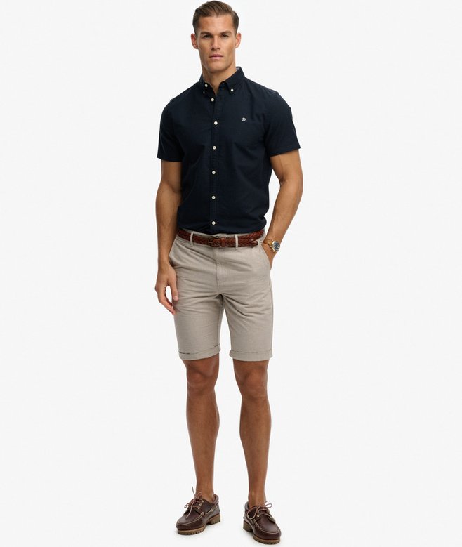 Preppy Oxford Short Sleeve Shirt - Eclipse Navy