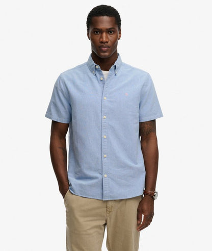 Preppy Oxford Short Sleeve Shirt - Sky Blue