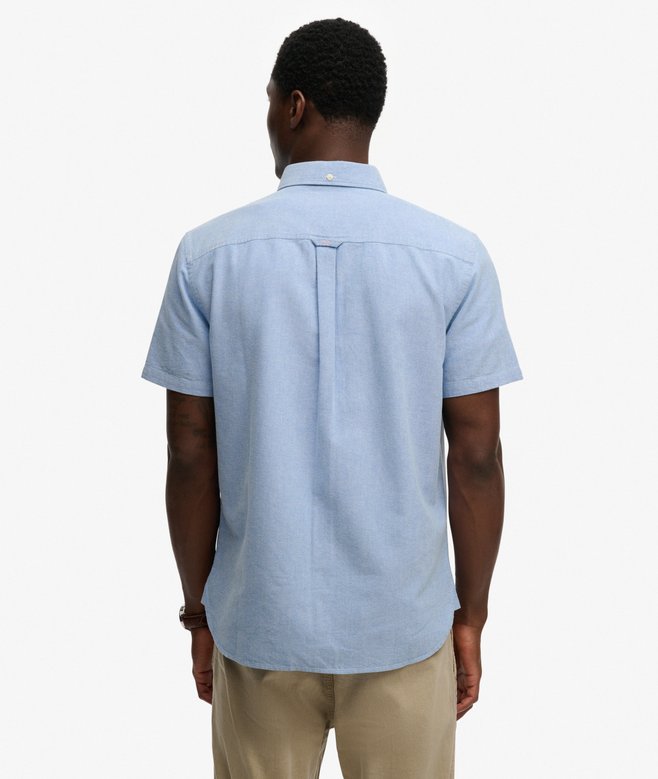Preppy Oxford Short Sleeve Shirt - Sky Blue