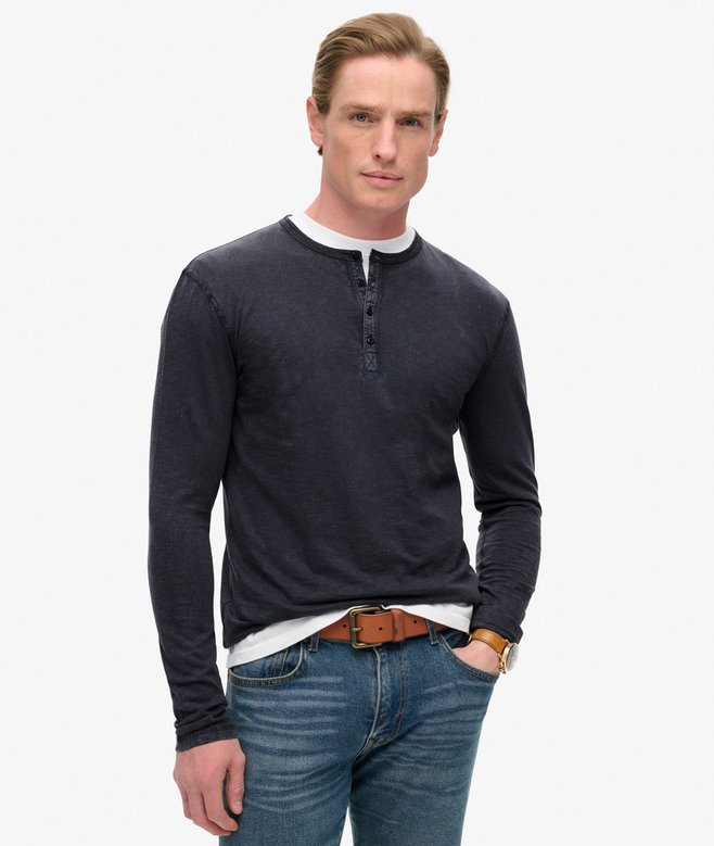 Long Sleeved Jersey Grandad Top