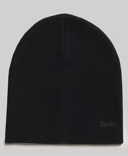 Essential Logo Knitted Beanie - Black