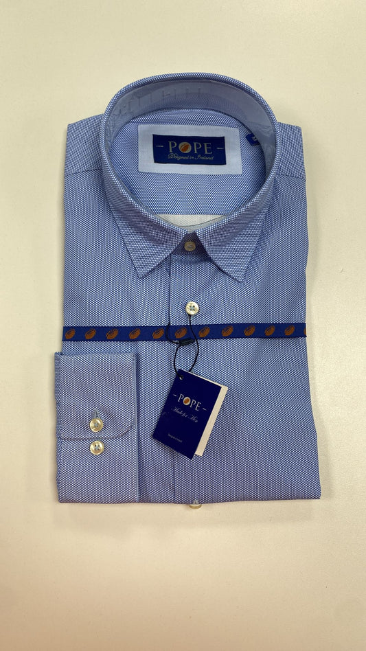 Long Sleeve Blue Geo Patterned Shirt 19.06