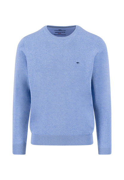 Knitwear O-Neck Superfine Jumper - Crystal Blue