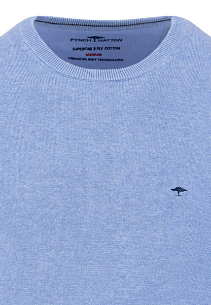 Knitwear O-Neck Superfine Jumper - Crystal Blue