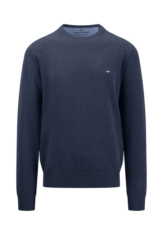 Knitwear O-Neck Superfine Jumper - Navy