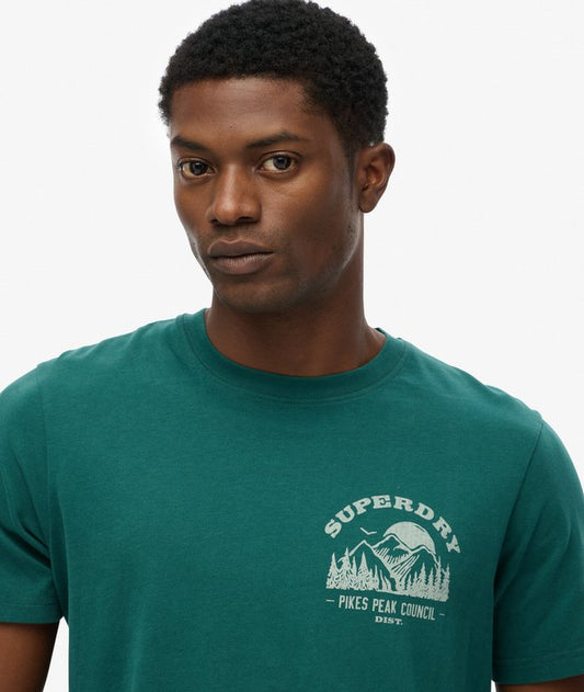 Lo-Fi Outdoors Chest Tee Green