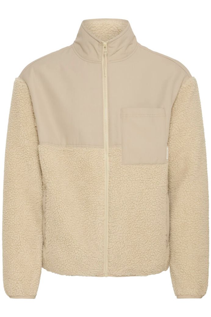 BH Evon Zipped Sherpa Jacket - Oyster Grey