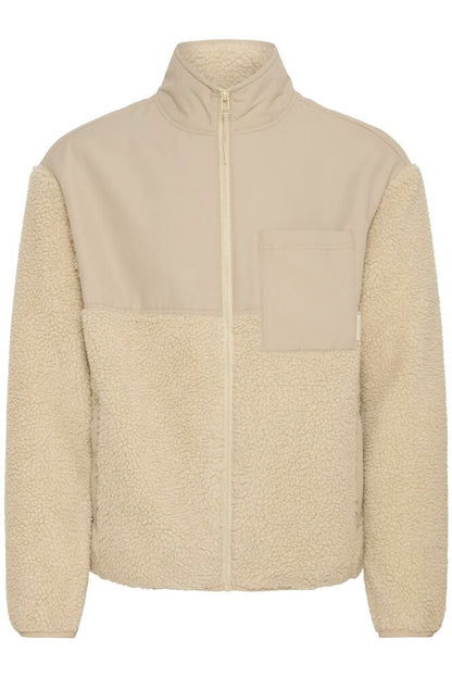 BH Evon Zipped Sherpa Jacket - Oyster Grey