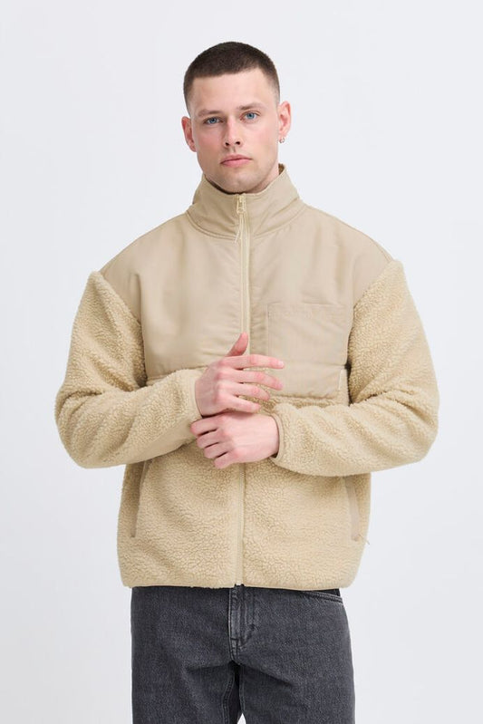 BH Evon Zipped Sherpa Jacket - Oyster Grey