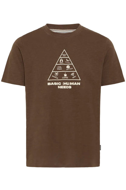 BH IKO Front Print T-Shirt - Slate Brown