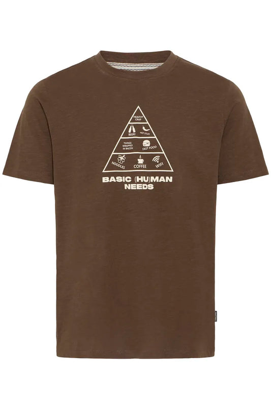 BH IKO Front Print T-Shirt - Slate Brown