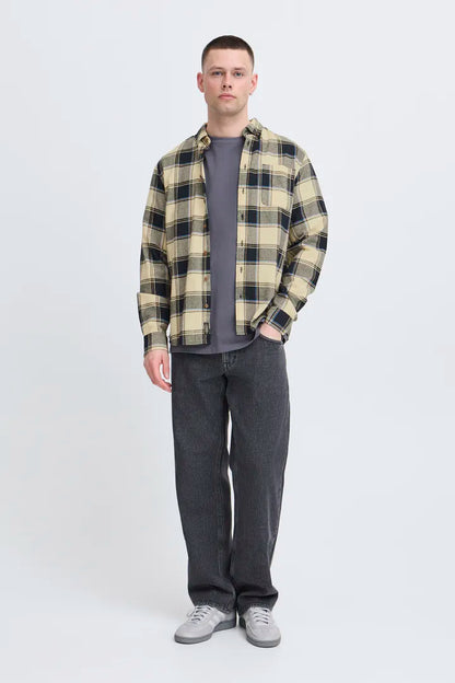 Dag Long-Sleeve Check Shirt - Navy