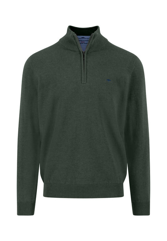 Troyer Zip Knit - Dark Ivy