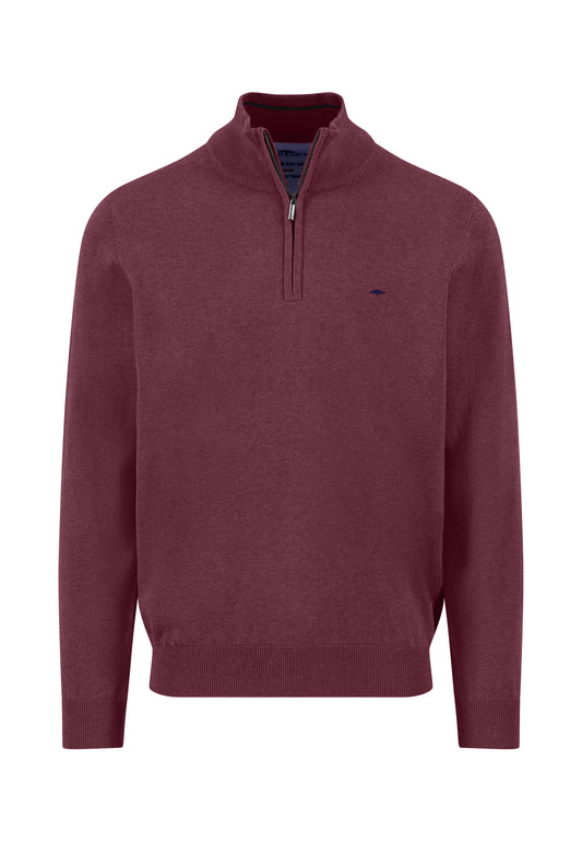 Troyer Zip Knit - Deep Merlot