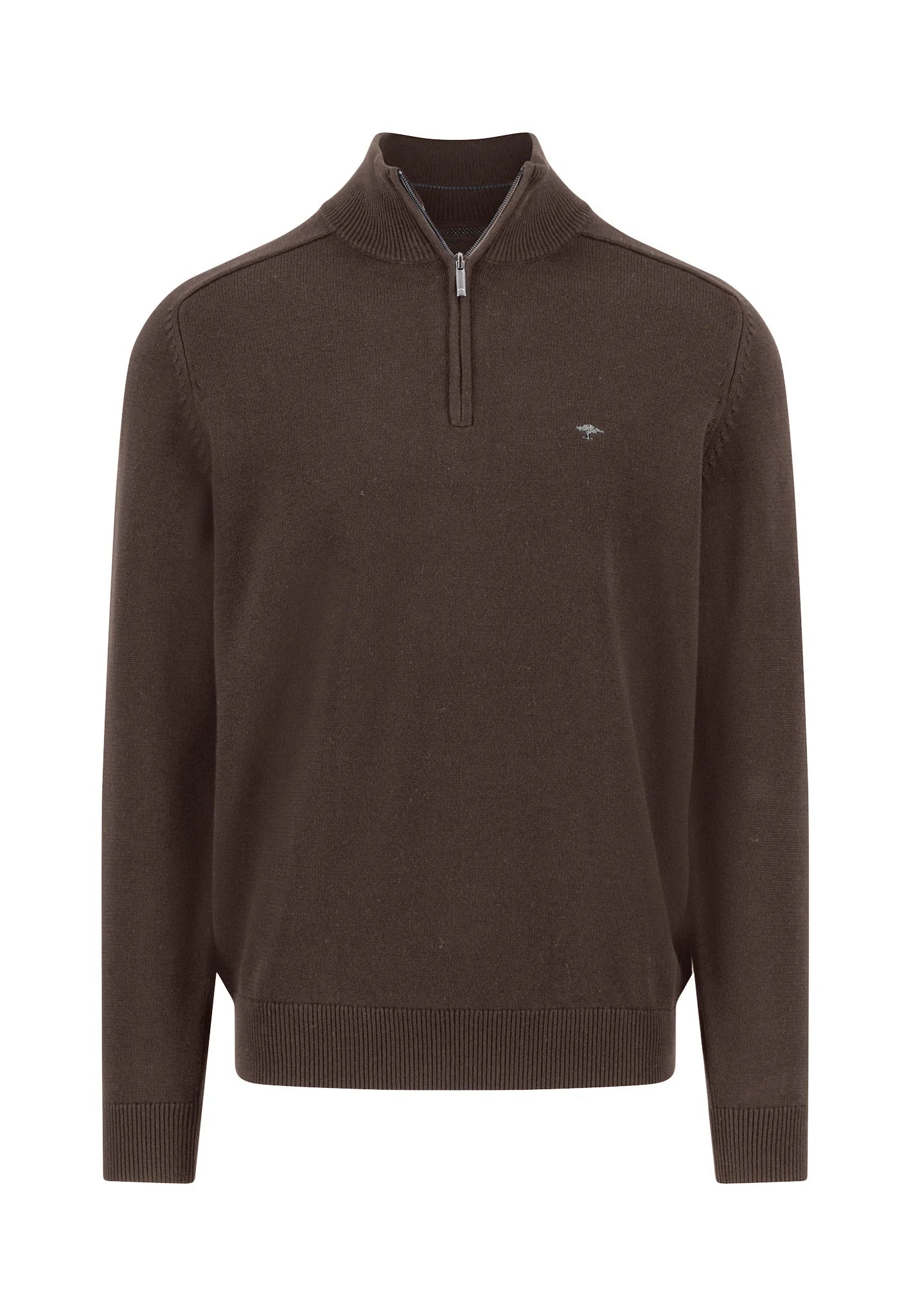 Troyer-Zip, supersoft Knit - Earth