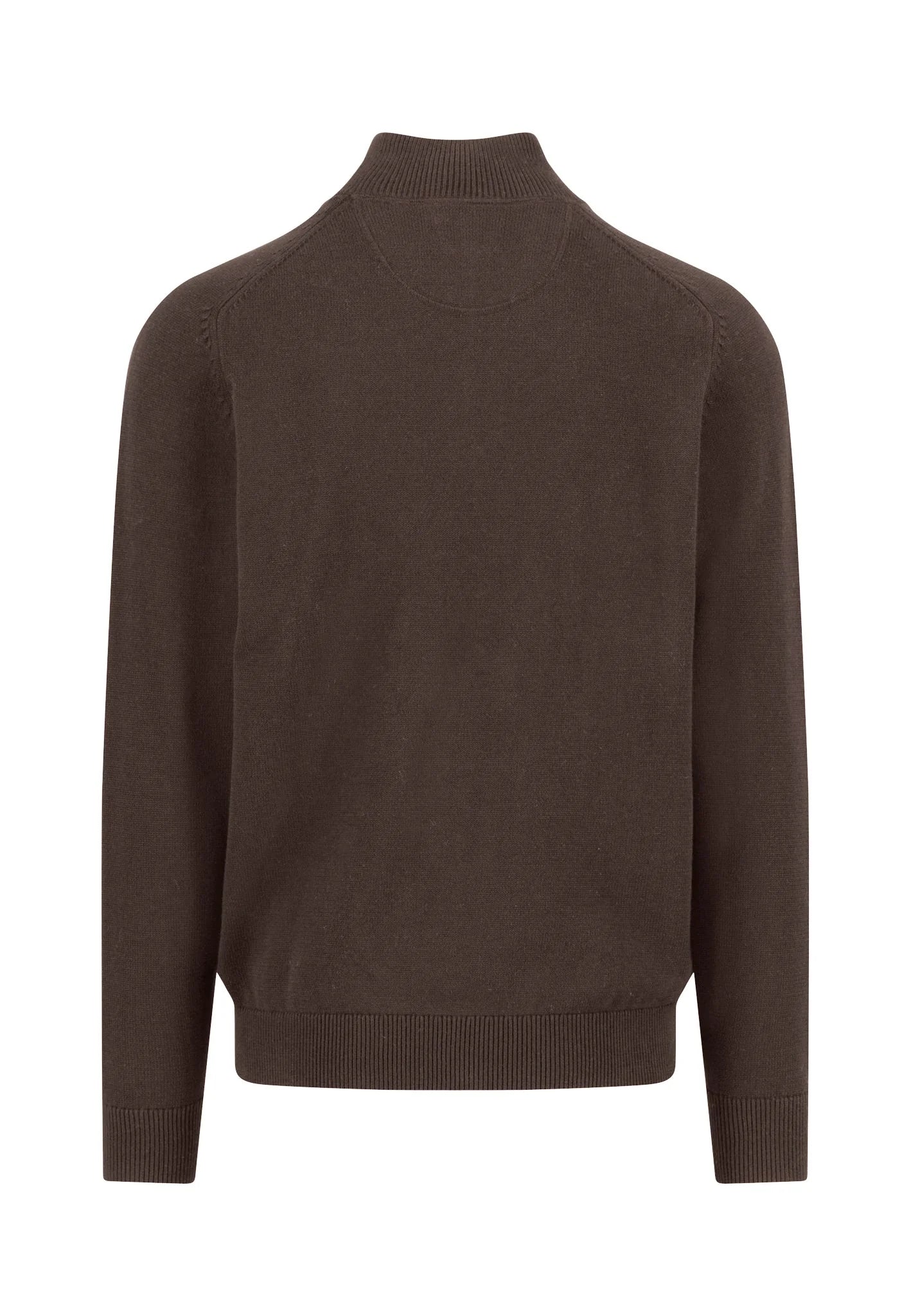 Troyer-Zip, supersoft Knit - Earth