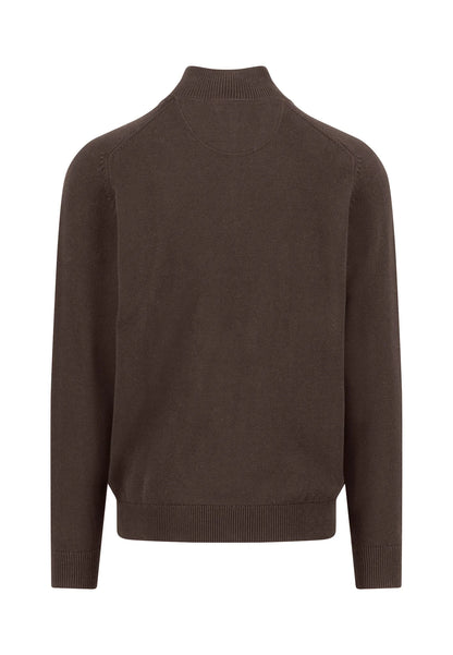 Troyer-Zip, supersoft Knit - Earth