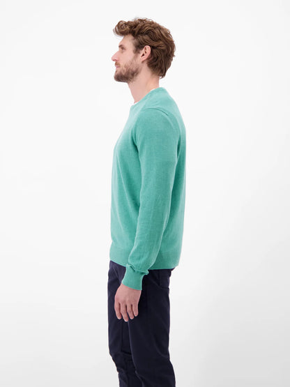 Lerros Mens Basic Knitted Sweater - Fjord Blue