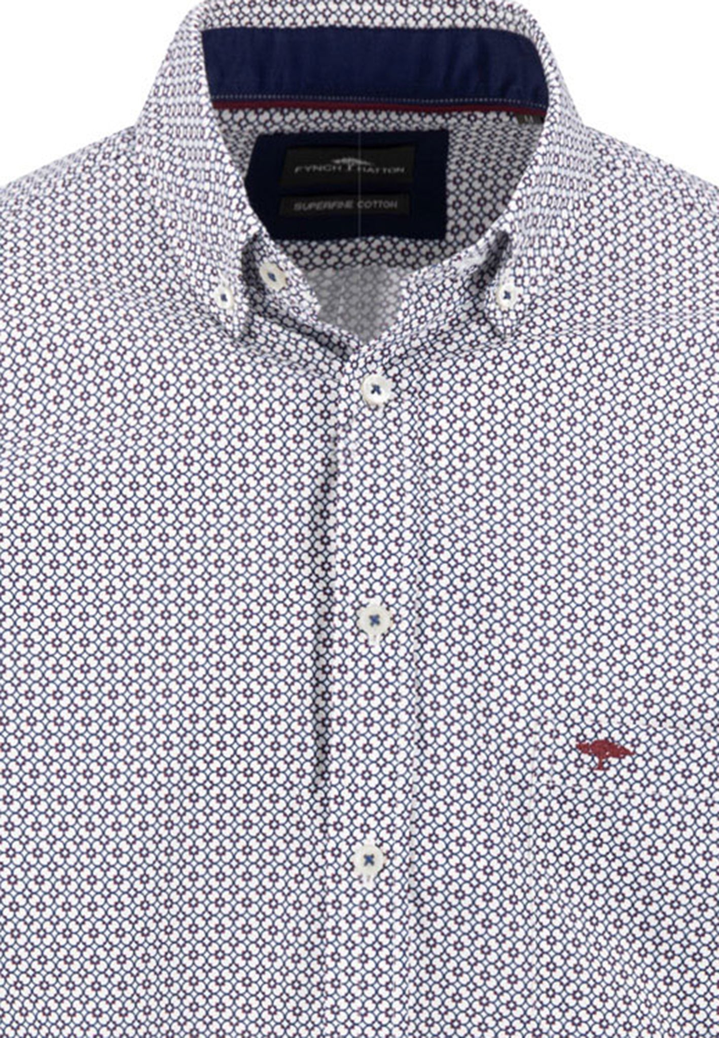 Geometric Print B.D Shirt - Deep Merlot