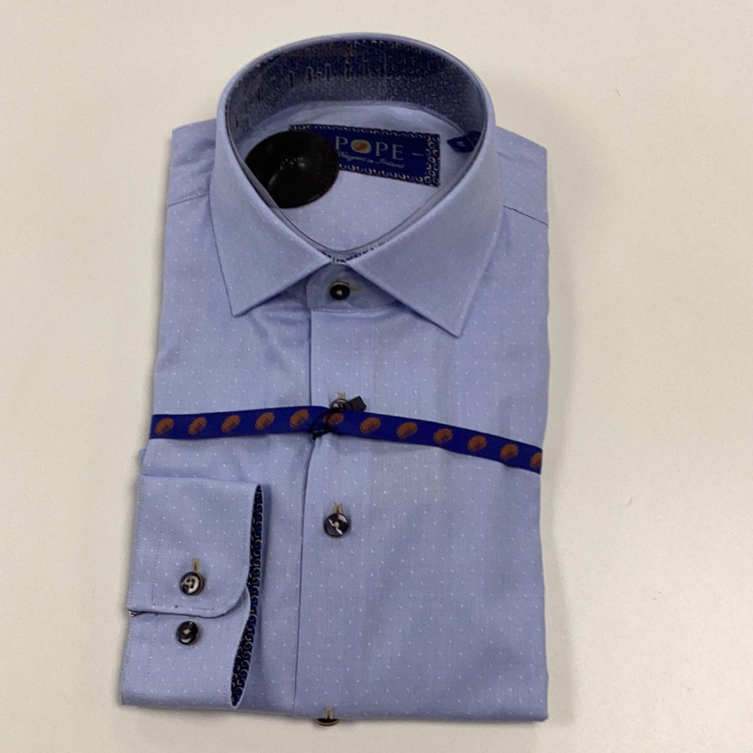 Blue Fleck Pattern Shirt