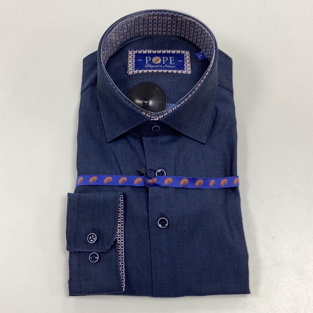 Dark Blue Plain Shirt