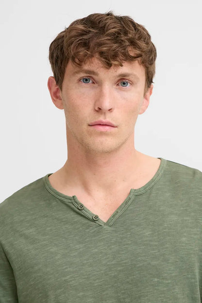 BH Ivalde Split Neck L/S Tee - Thyme