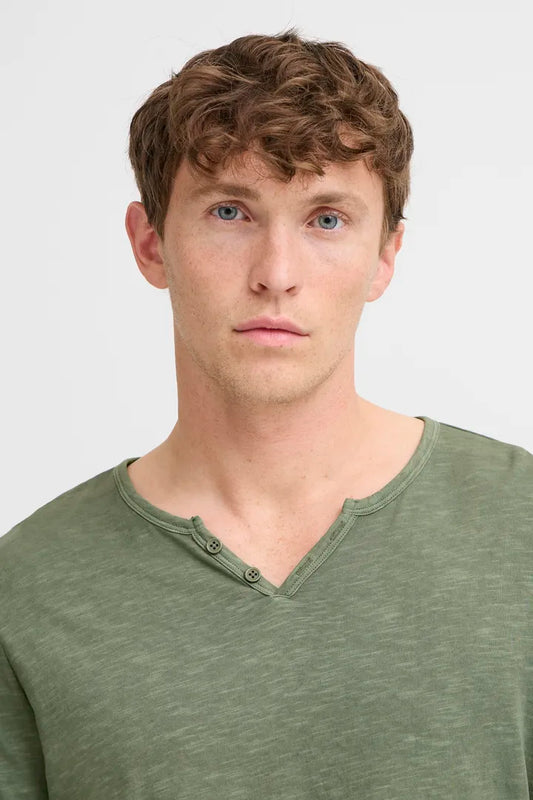 BH Ivalde Split Neck L/S Tee - Thyme