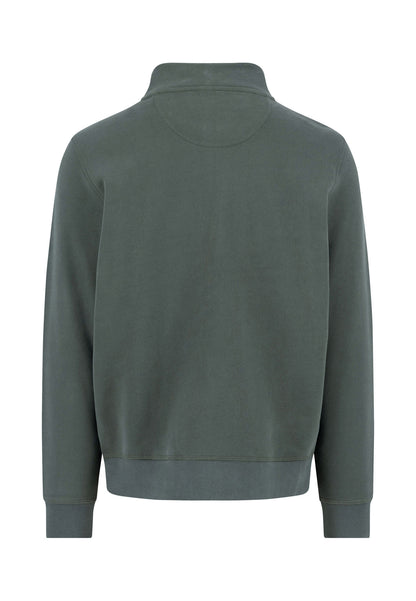 Troyer-Zip Sweatshirt - Dark Ivy