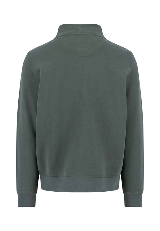 Troyer-Zip Sweatshirt - Dark Ivy