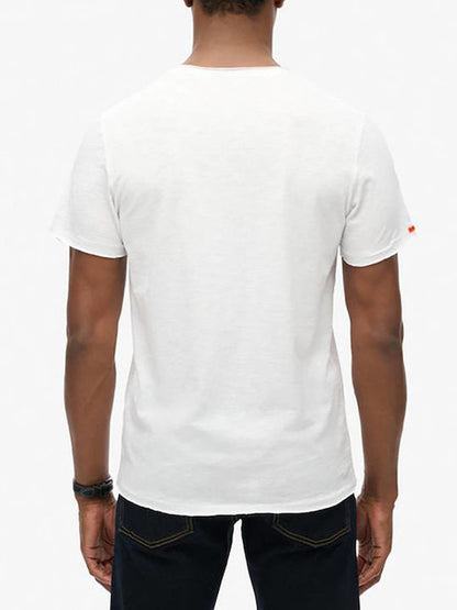 Raw Edge Slub Crew Neck T-Shirt
