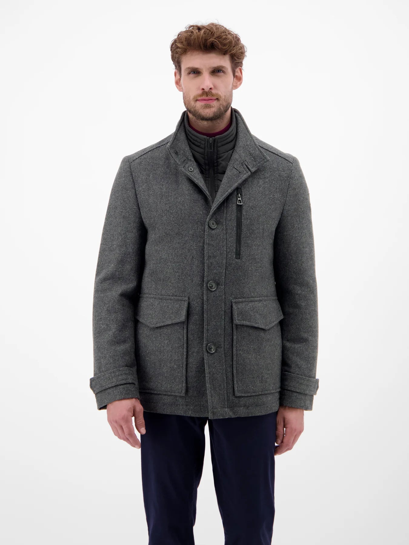 Lerros Mens Wool Jacket - Dark Graphite