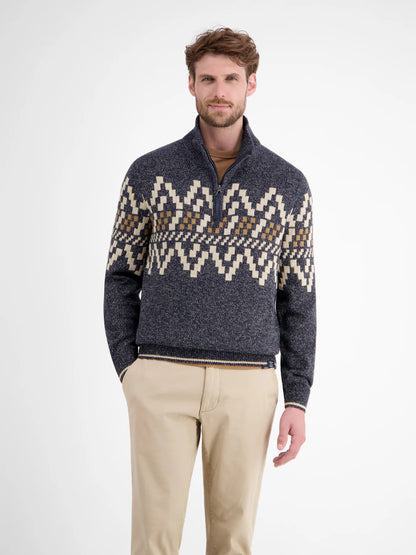 Mens Norwegian patterned sweatshirt - Classic Navy